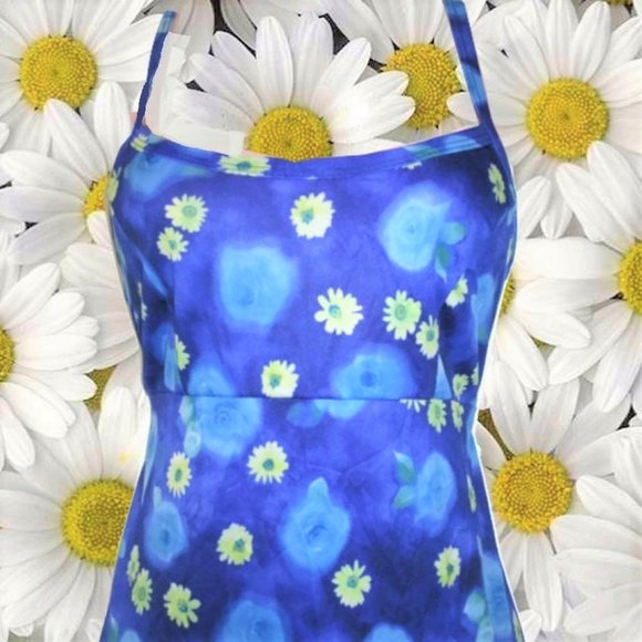 Vintage Dresses & Skirts - 1990s vintage grunge floral maxi slip dress small